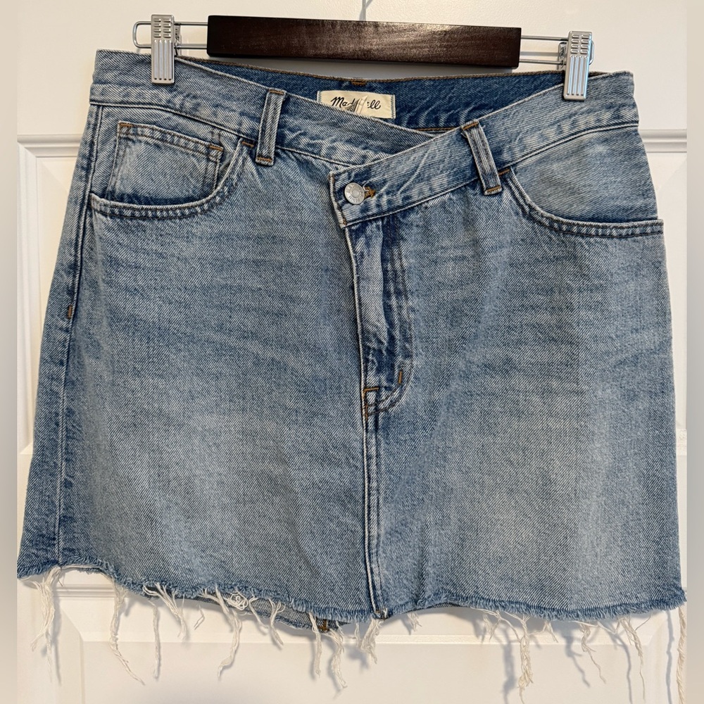 Madewell denim mini skirt